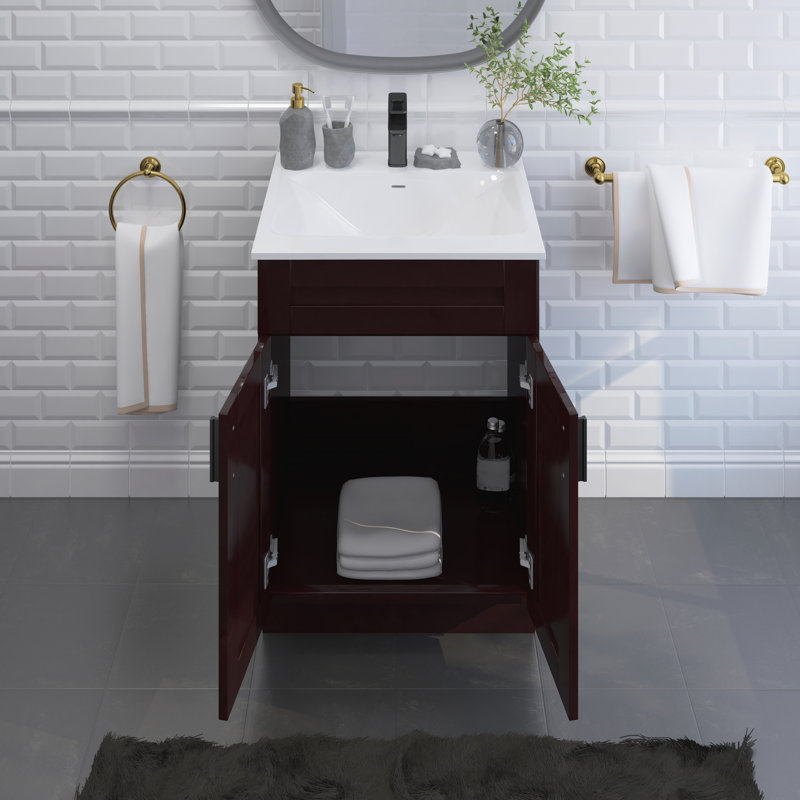 Vanity Atelier 24'' Bathroom Vanity Sink Base Cabinet in Espresso ...